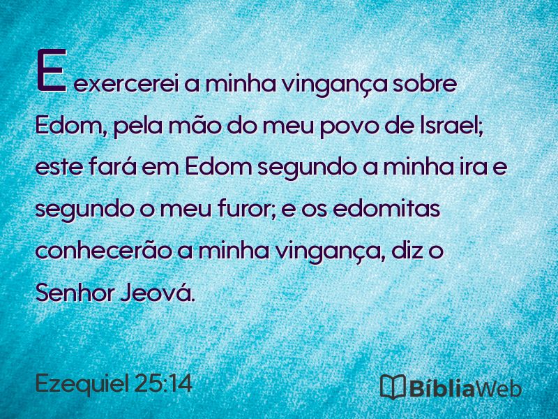 Ezequiel 25:14 em imagem para compartilhar