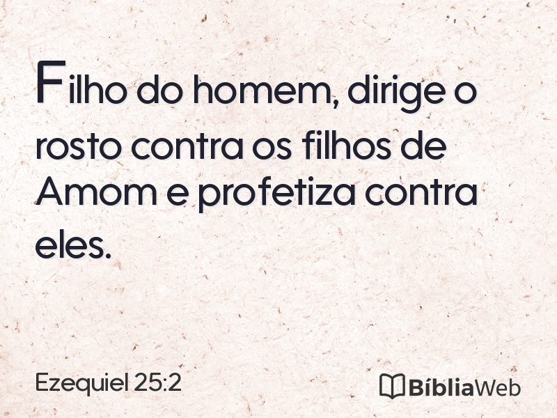Ezequiel 25:2 em imagem para compartilhar