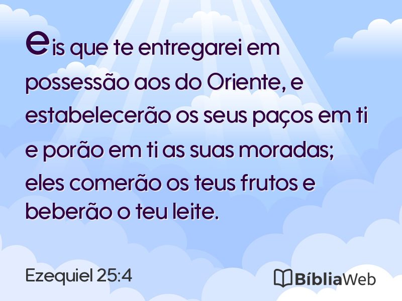 Ezequiel 25:4 em imagem para compartilhar