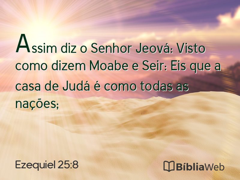 Ezequiel 25:8 em imagem para compartilhar