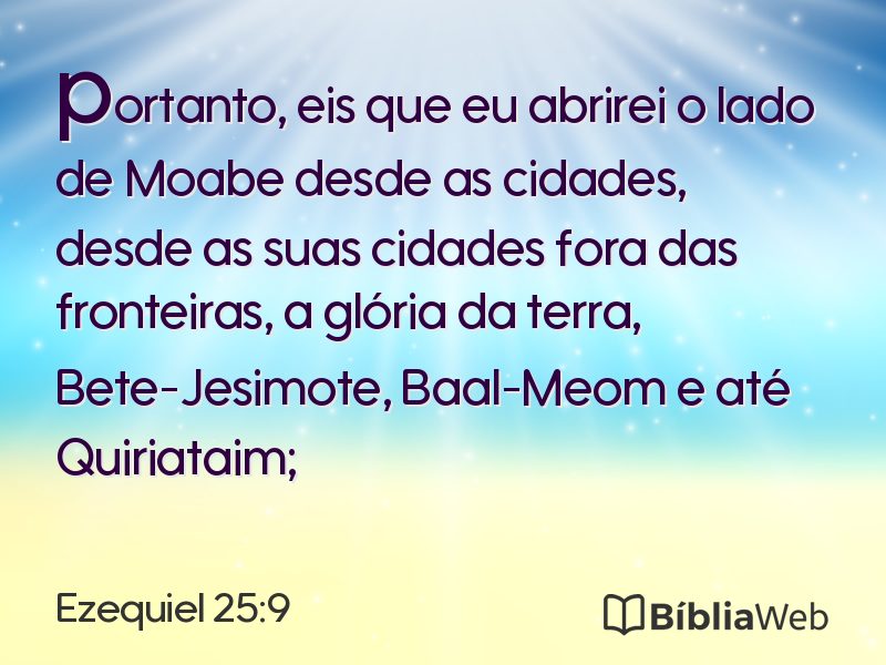 Ezequiel 25:9 em imagem para compartilhar