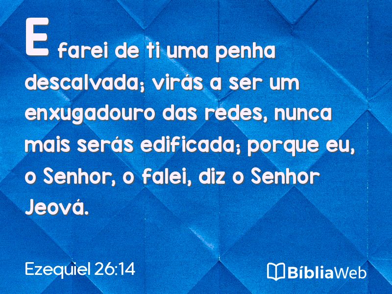 Ezequiel 26:14 em imagem para compartilhar
