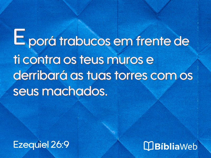 Ezequiel 26:9 em imagem para compartilhar