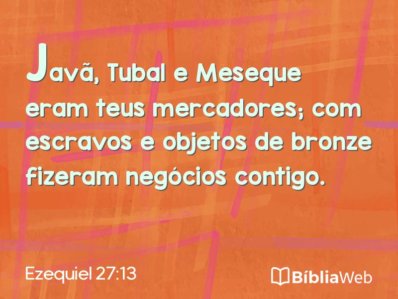 Ezequiel 27:13 em imagem para compartilhar