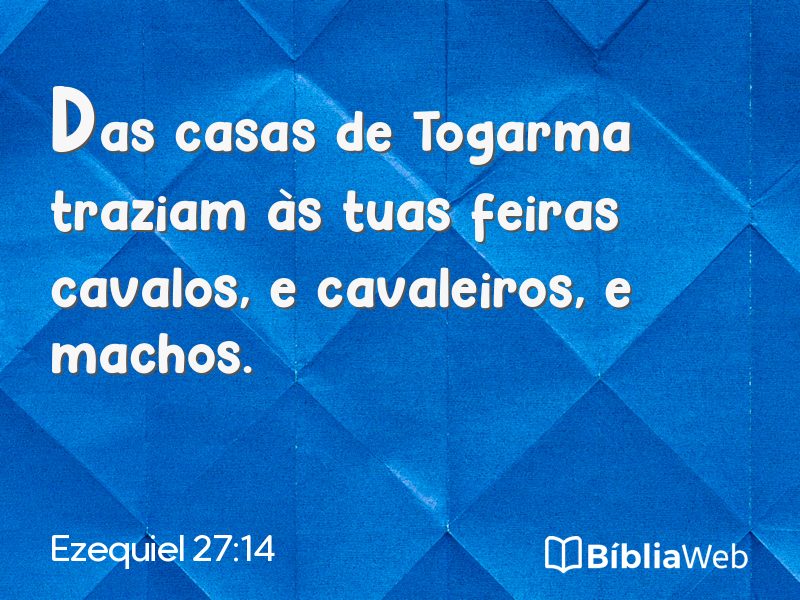 Ezequiel 27:14 em imagem para compartilhar