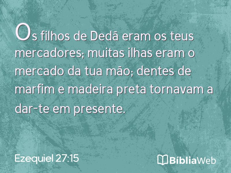 Ezequiel 27:15 em imagem para compartilhar