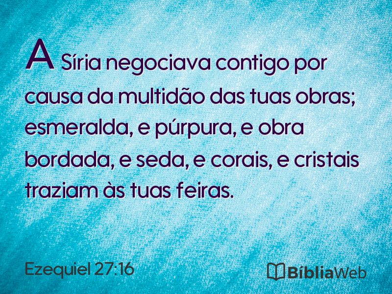 Ezequiel 27:16 em imagem para compartilhar