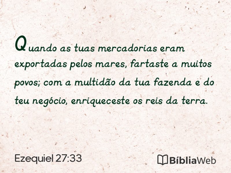 Ezequiel 27:33 em imagem para compartilhar