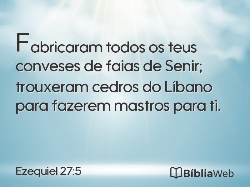 Ezequiel 27:5 em imagem para compartilhar