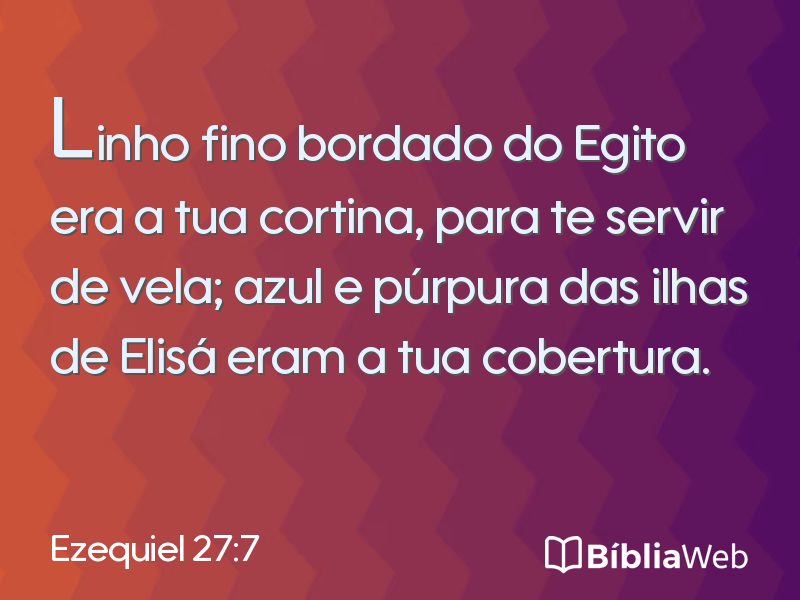Ezequiel 27:7 em imagem para compartilhar