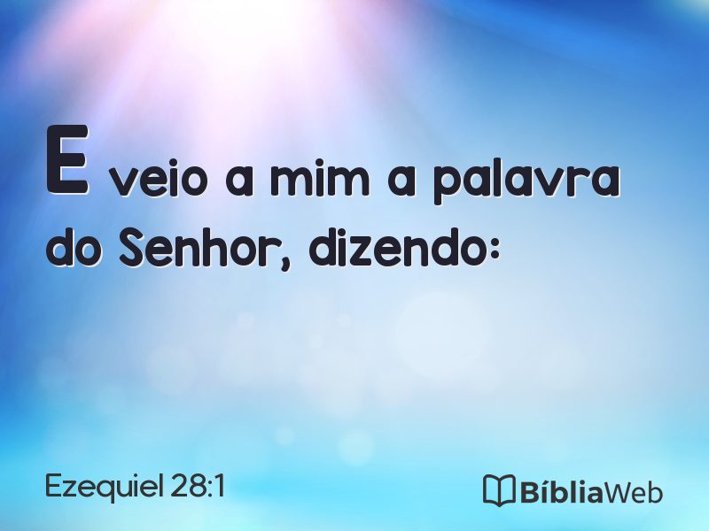 Ezequiel 28:1 em imagem para compartilhar