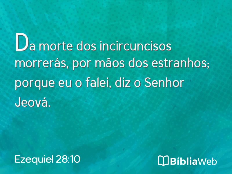 Ezequiel 28:10 em imagem para compartilhar