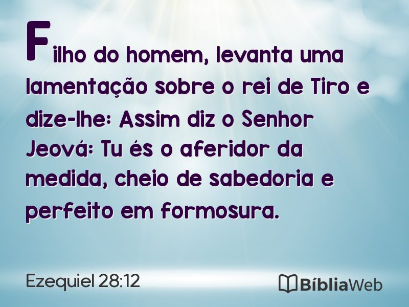Ezequiel 28:12 em imagem para compartilhar