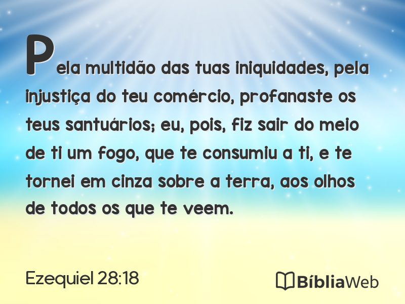 Ezequiel 28:18 em imagem para compartilhar