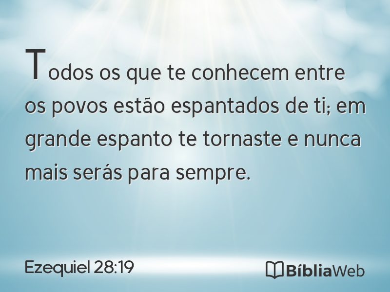 Ezequiel 28:19 em imagem para compartilhar