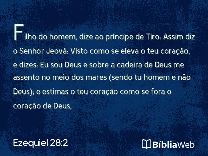 Ezequiel 28:2 em imagem para compartilhar
