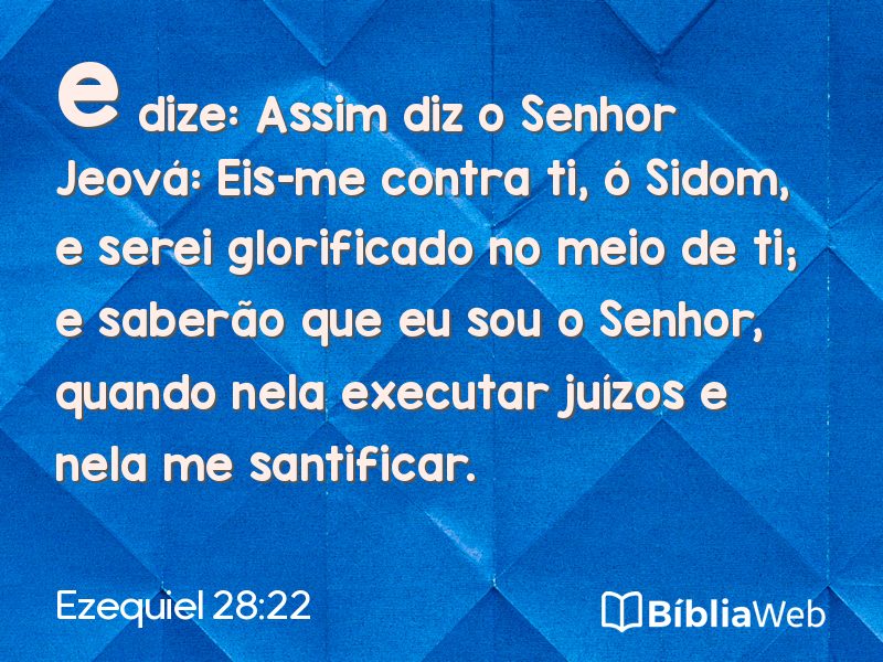 Ezequiel 28:22 em imagem para compartilhar