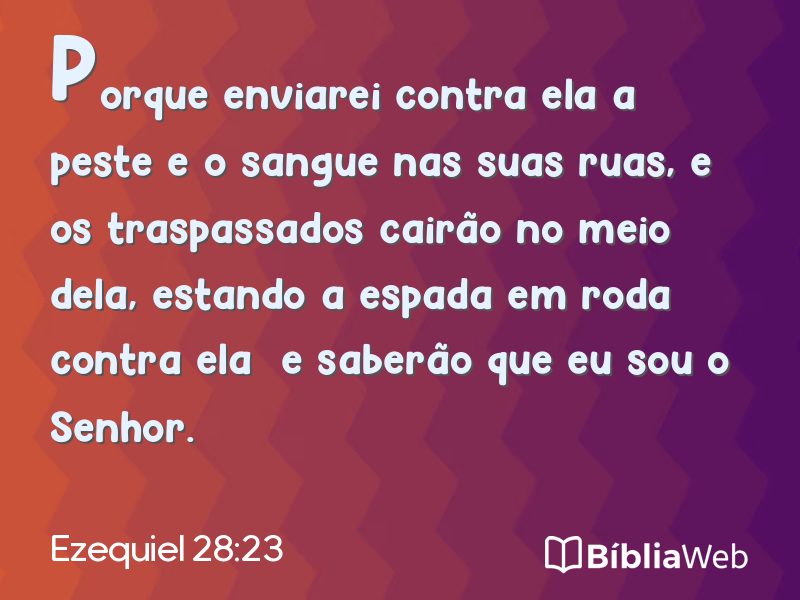 Ezequiel 28:23 em imagem para compartilhar