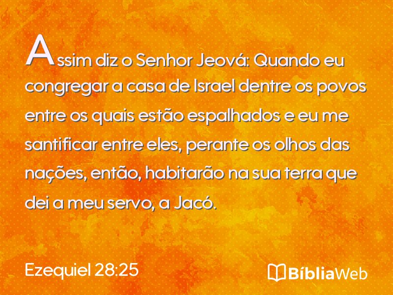 Ezequiel 28:25 em imagem para compartilhar