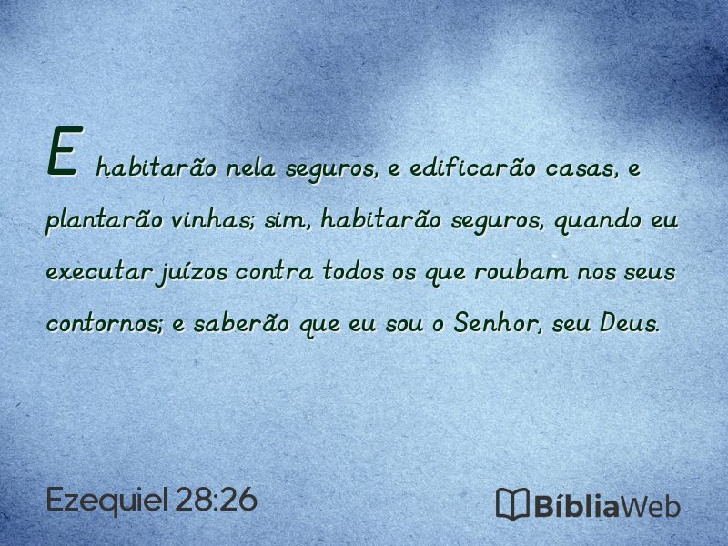 Ezequiel 28:26 em imagem para compartilhar