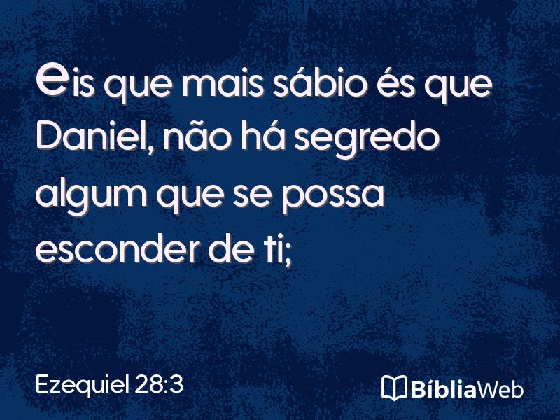 Ezequiel 28:3 em imagem para compartilhar