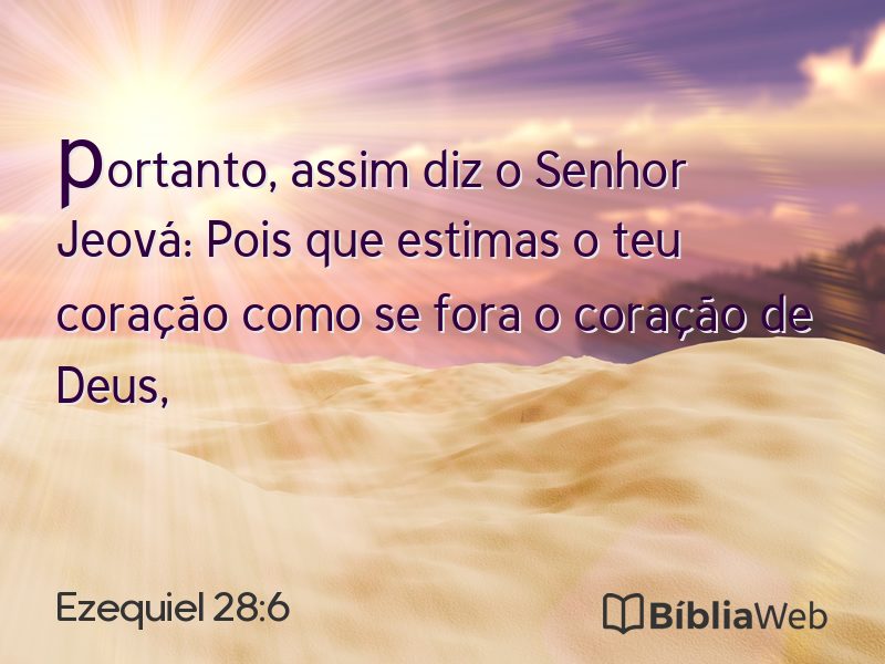 Ezequiel 28:6 em imagem para compartilhar