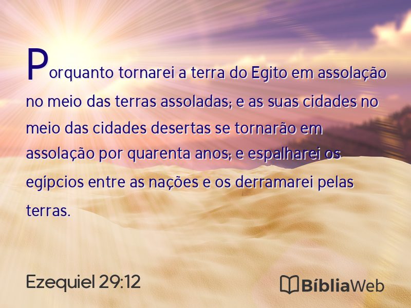 Ezequiel 29:12 em imagem para compartilhar