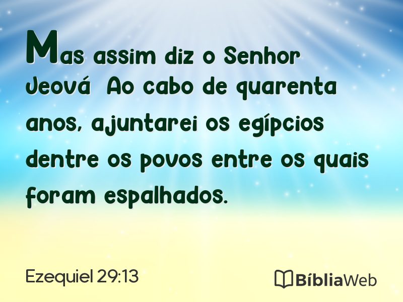 Ezequiel 29:13 em imagem para compartilhar