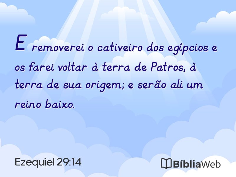 Ezequiel 29:14 em imagem para compartilhar