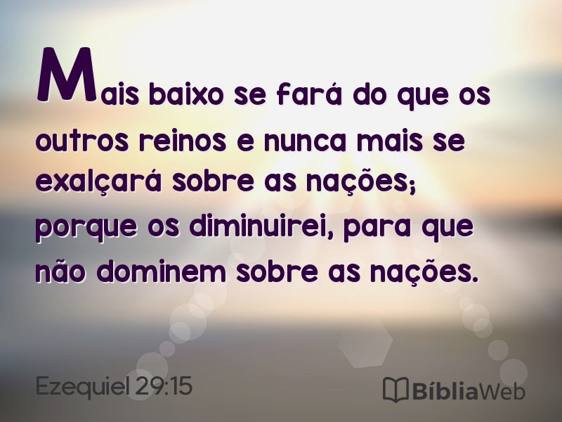 Ezequiel 29:15 em imagem para compartilhar