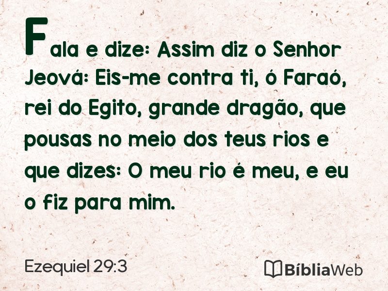 Ezequiel 29:3 em imagem para compartilhar