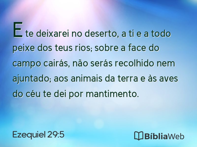 Ezequiel 29:5 em imagem para compartilhar