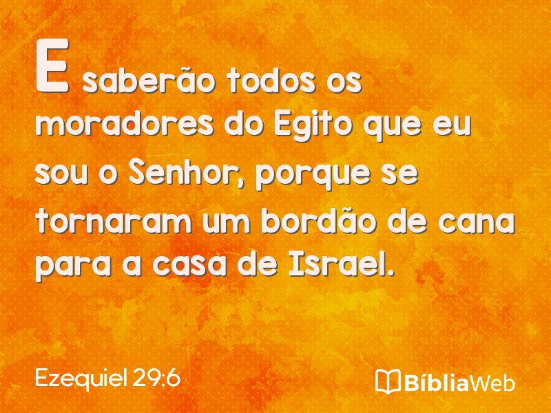 Ezequiel 29:6 em imagem para compartilhar