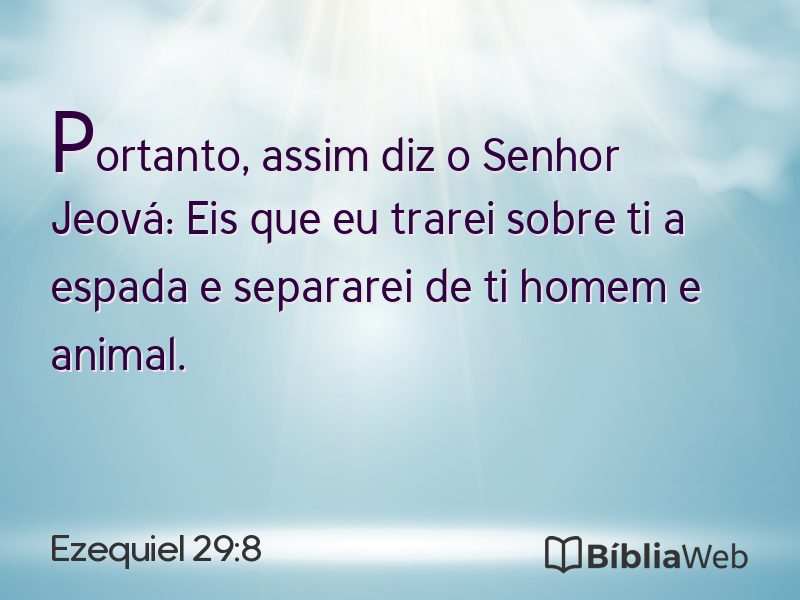 Ezequiel 29:8 em imagem para compartilhar