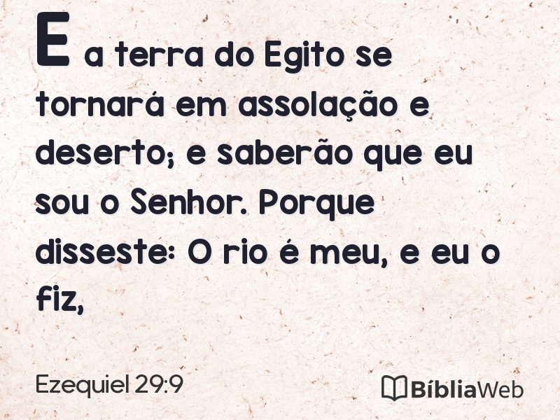 Ezequiel 29:9 em imagem para compartilhar
