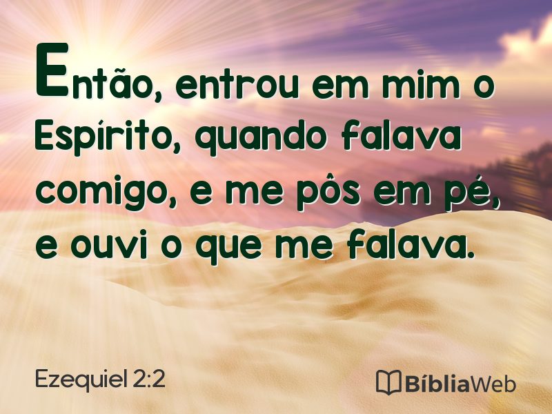 Ezequiel 2:2 em imagem para compartilhar