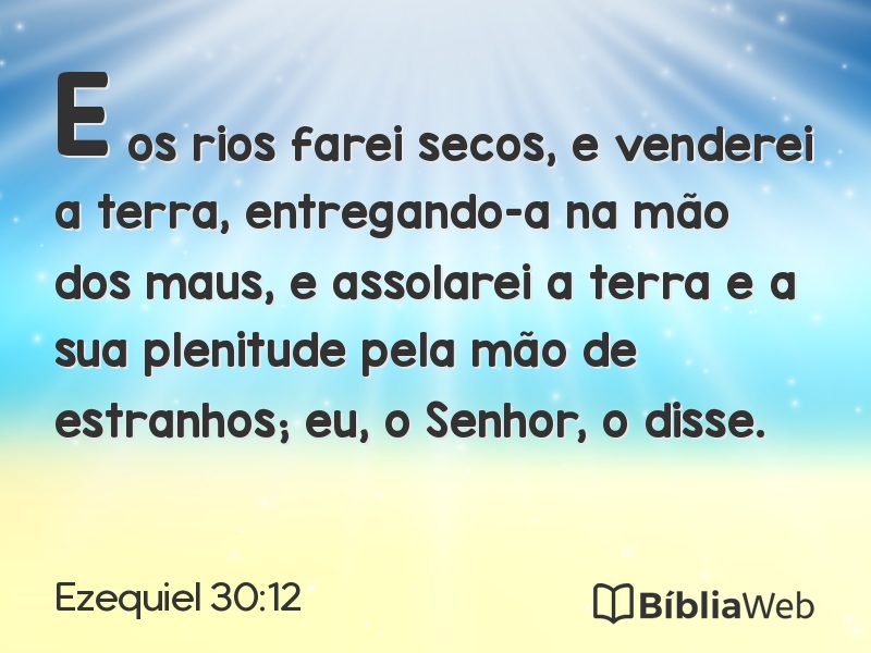 Ezequiel 30:12 em imagem para compartilhar