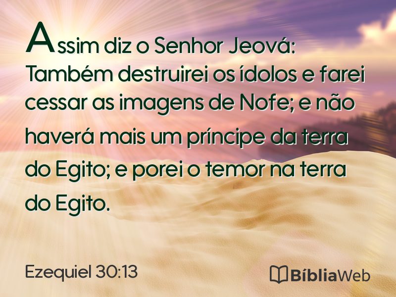 Ezequiel 30:13 em imagem para compartilhar