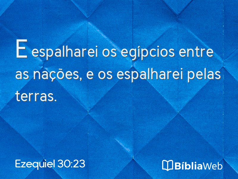 Ezequiel 30:23 em imagem para compartilhar