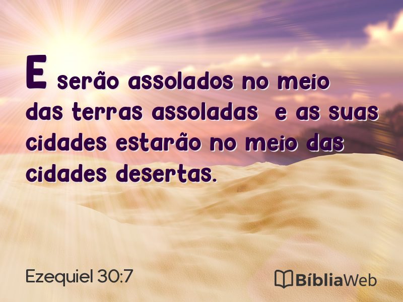 Ezequiel 30:7 em imagem para compartilhar