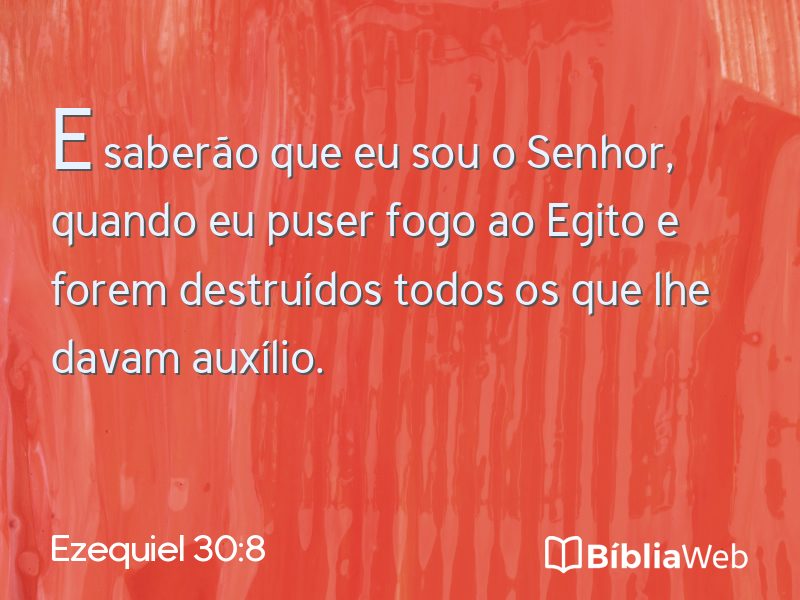 Ezequiel 30:8 em imagem para compartilhar