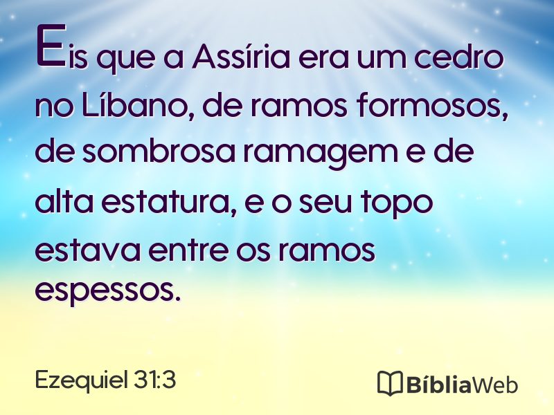 Ezequiel 31:3 em imagem para compartilhar