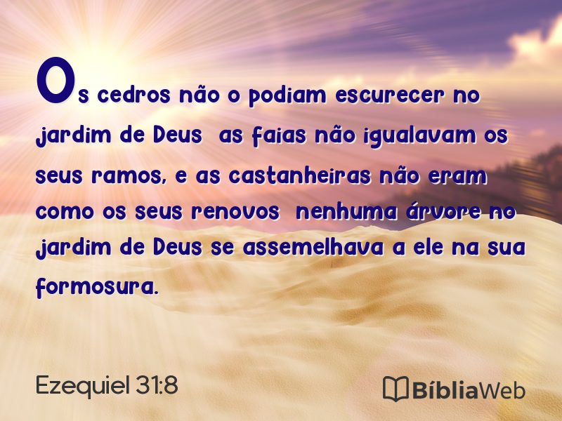 Ezequiel 31:8 em imagem para compartilhar