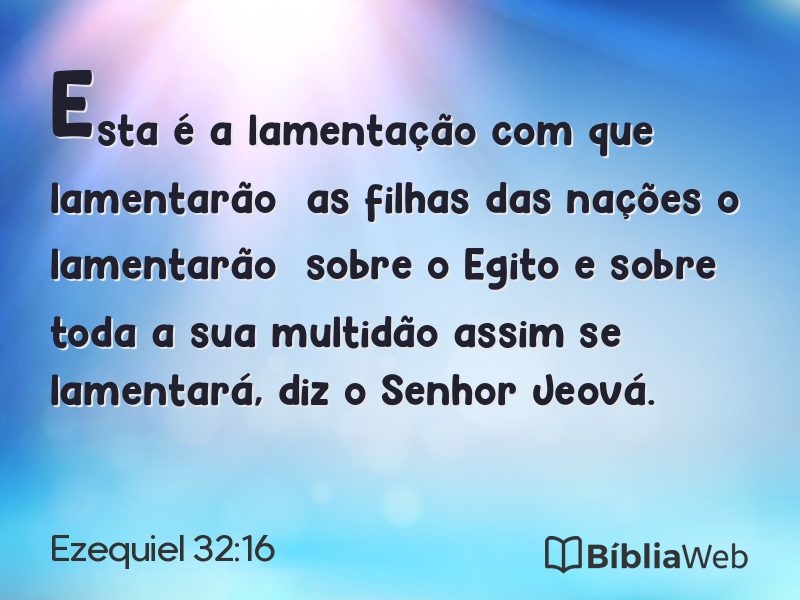 Ezequiel 32:16 em imagem para compartilhar