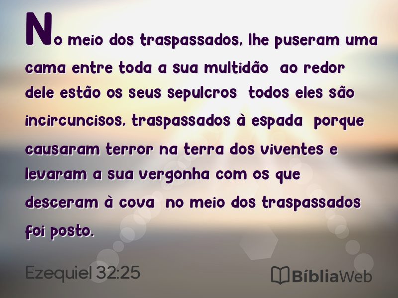 Ezequiel 32:25 em imagem para compartilhar