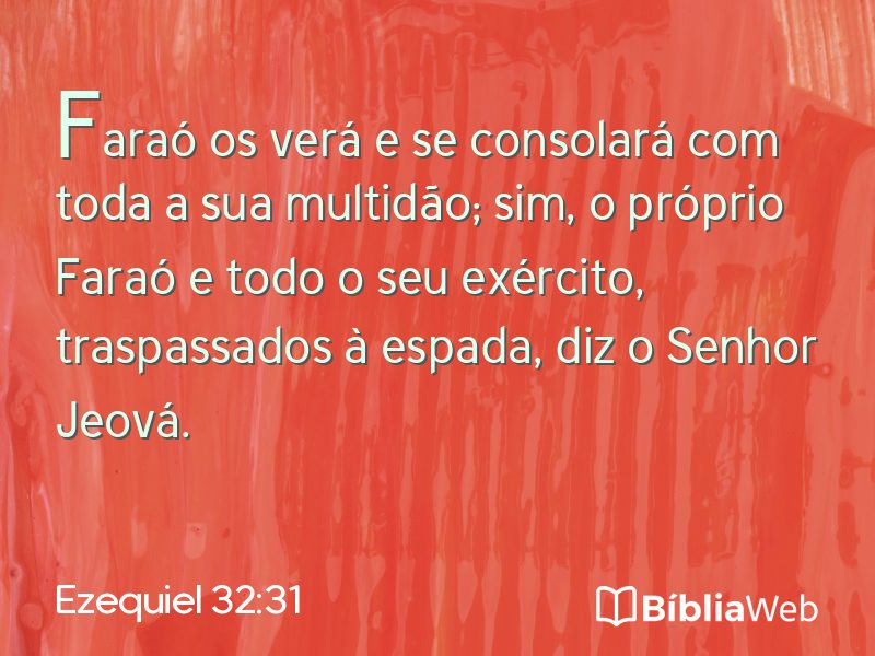 Ezequiel 32:31 em imagem para compartilhar
