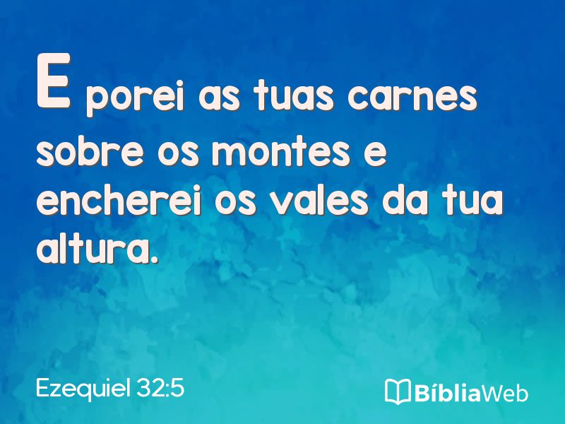 Ezequiel 32:5 em imagem para compartilhar