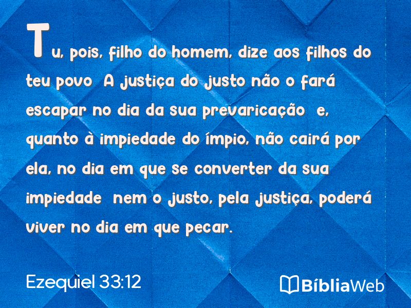 Ezequiel 33:12 em imagem para compartilhar