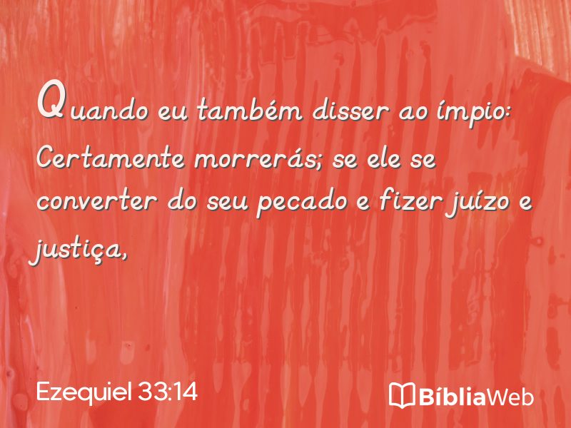 Ezequiel 33:14 em imagem para compartilhar