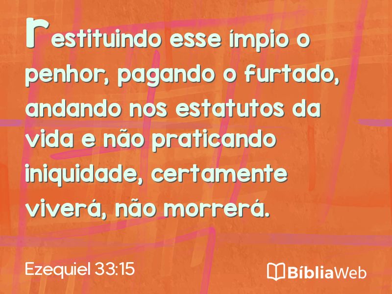 Ezequiel 33:15 em imagem para compartilhar